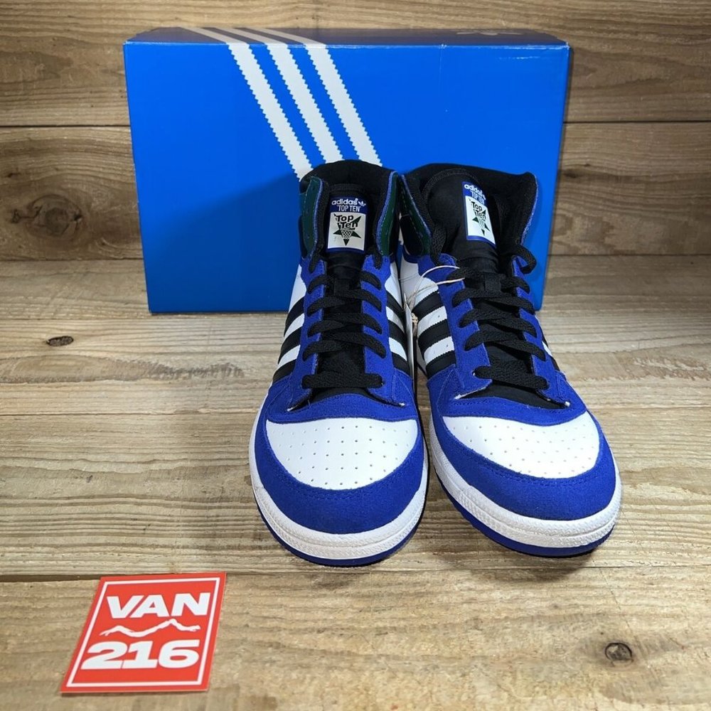 NEW: Men's Adidas Top Ten RB Basketball Shoes: Blue/Green/Black FZ6199 - Picture 2 of 8